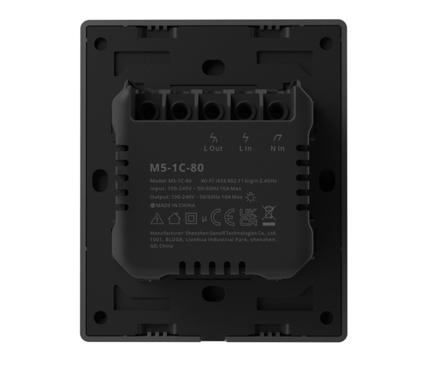 Sonoff Smart przełącznik ścienny WiFi M5-1C-80 (1-kanałowy, do ramk - 1489967 - zdjęcie 6